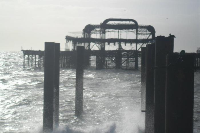 Burnt Down Sea Pavillion, Brighton, January 2012